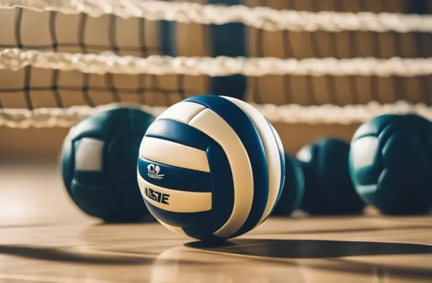 Volleyballs on the ground