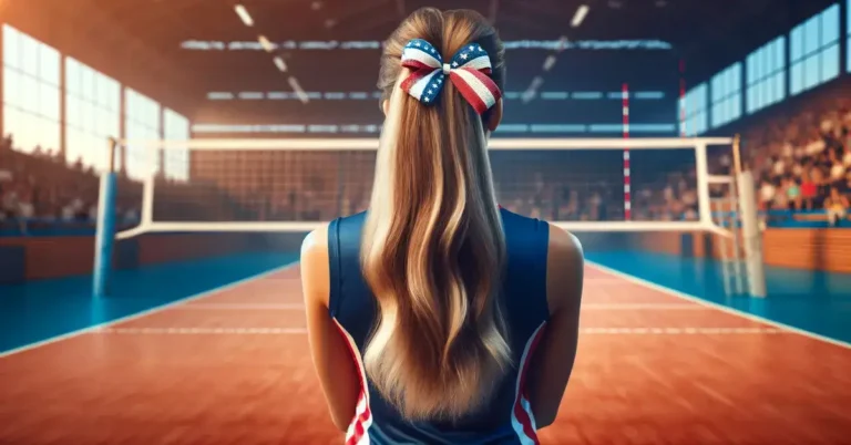 volleyball hair bows