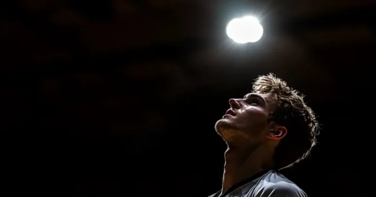 Top 25+ Volleyball Wallpaper Laptop Designs You Need! 8 Volleyball Wallpaper Laptop Design with a male player in spotlight